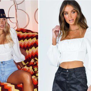 Princess Polly Ariah Long Sleeve Top Size 4